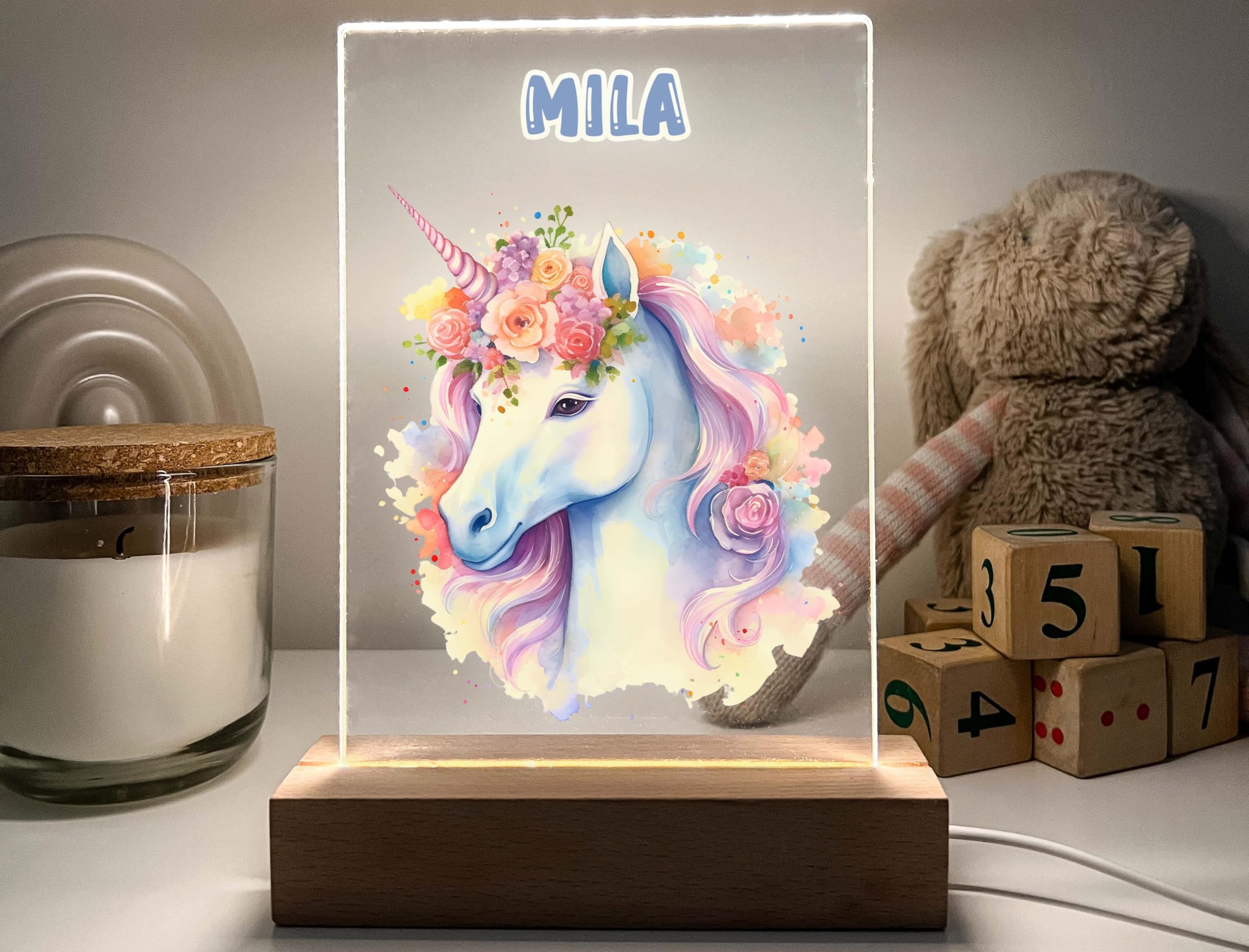 Unicorn LED Night Light - Fantasy Fairy Tale Desk Lamp for Kids, Best Friend, Sister & Mom | Unique Personalized Gift for Bedroom, Nursery & Room Decor | Perfect for Bedtime, Reading & Relaxation