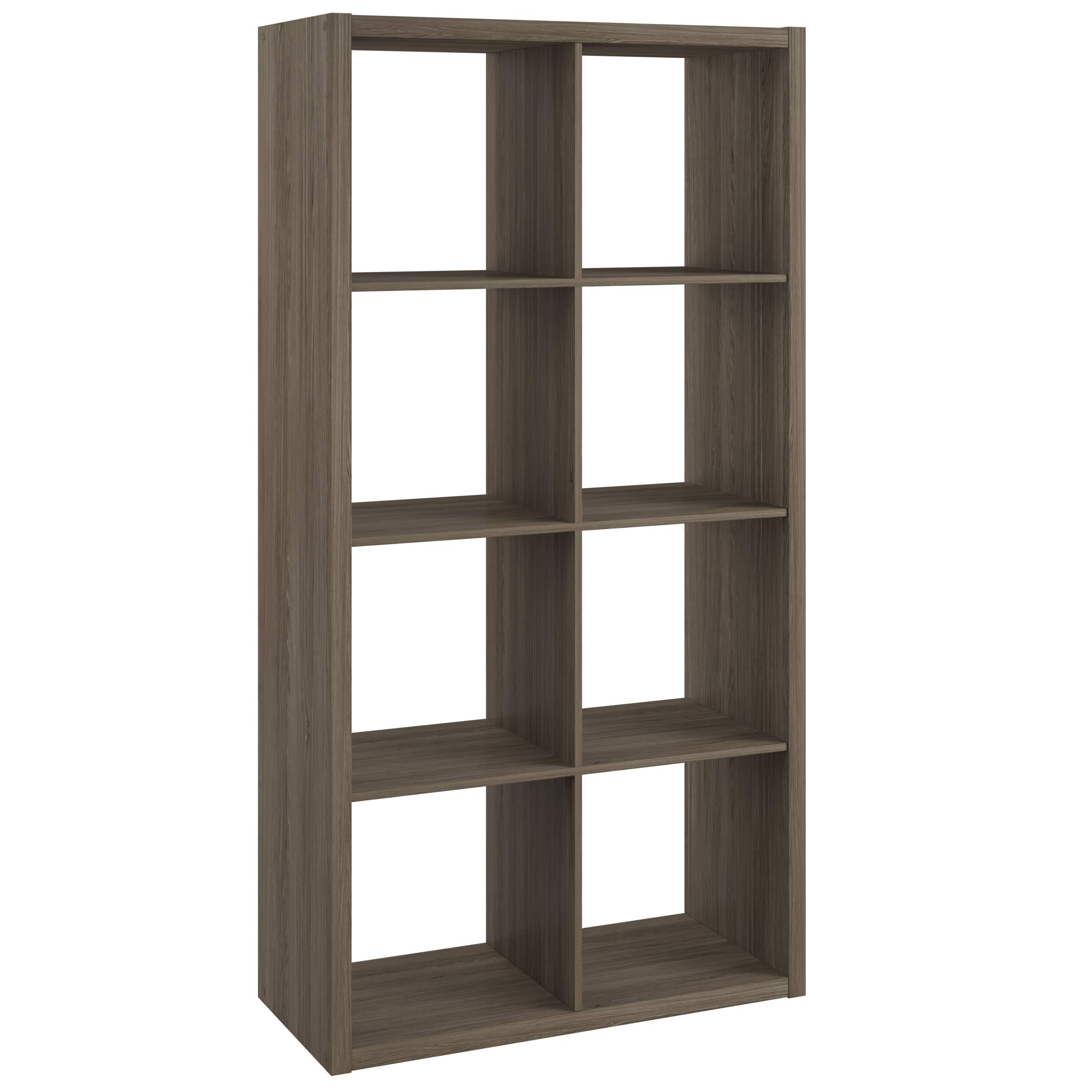 ClosetMaid 8-Cube Heavy Duty Wooden Bookcase Shelf - Open Back Storage Organizer for Home, Closet, Office & Toys (Graphite Gray) | Perfect for Living Room, Bedroom & Kids Room Organization
