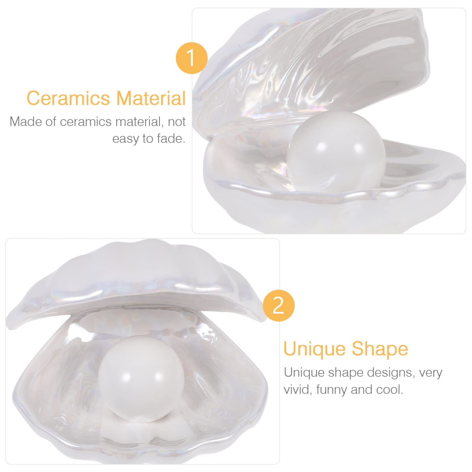 Pearl Shell Night Light - USB Rechargeable Bedside Lamp for Bedroom, Desktop Decor, Nursery, Home Decor | Soft Glow for Relaxation & Sleep Aid