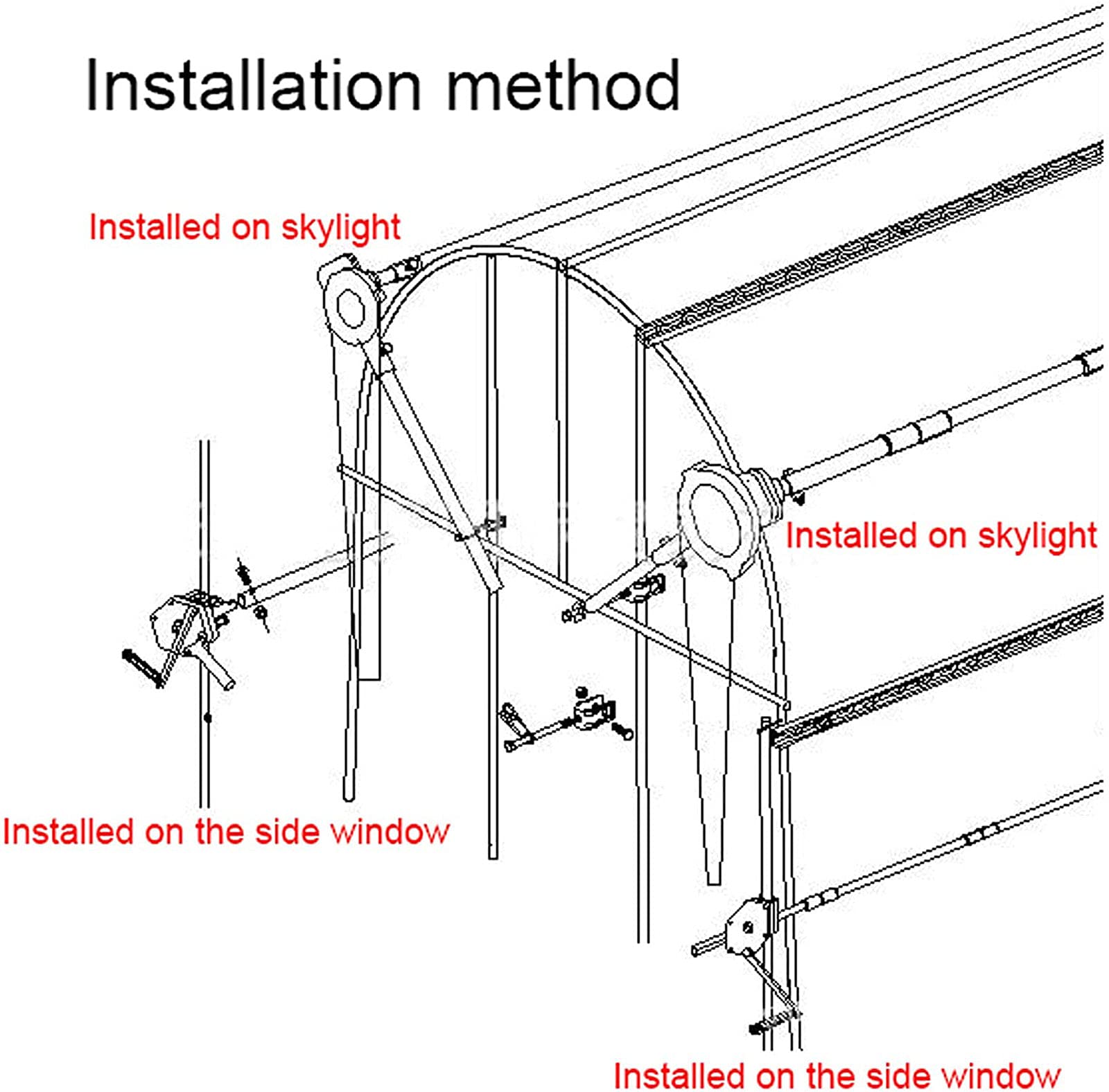 Manual Winch Greenhouse Roller - Sidewall & Roof Film Coiling Device for Ventilation | 4m/6m/8m Chain Length | Perfect for Greenhouse Temperature Control & Airflow Management