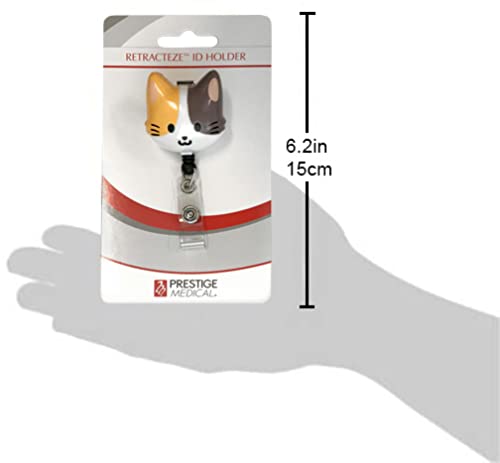 Prestige Medical Deluxe Retracteze™ ID Holder for Nurses & Healthcare Professionals - Cat Design (Model S14-CAT) - Perfect for Hospitals, Clinics & Medical Facilities