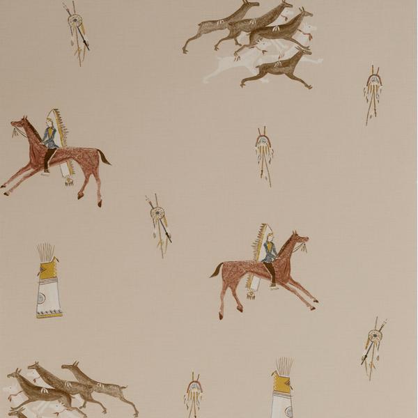 Andrew Martin 'Apache' Wallpaper in Sienna - Premium Peel & Stick Wallpaper for Living Room, Bedroom, and Home Decor