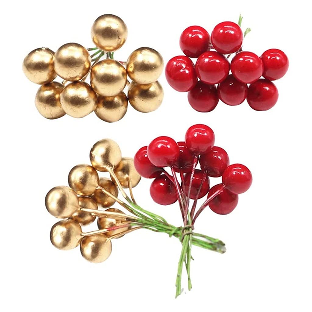 400PCS Artificial Christmas Holly Berries - Mini Fake Red Berries for Xmas Tree Decorations, Wreath Making, Garland, Centerpieces & Holiday Crafts (Color: Red) - Perfect for DIY Christmas Decor, Home Party & Festive Gift Wrapping