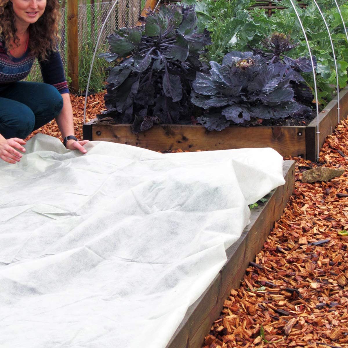 Reusable 10ft x 33ft Rectangle Plant Cover for Freeze Protection - Floating Row Cover Garden Blanket for Winterizing Plants - Cold Weather & Snow Protection for Vegetables, Flowers & Shrubs (Ideal for Greenhouses, Raised Beds & Outdoor Gardens)