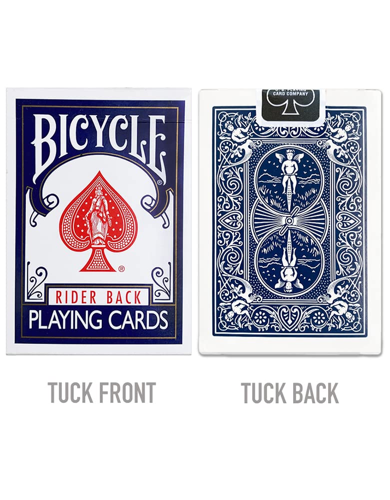 Premium Bicycle Rider Back Playing Cards - Standard Index Poker Cards Set (Red & Blue, 2 Decks) for Casino Games, Poker Nights, Magic Tricks & Cardistry Practice
