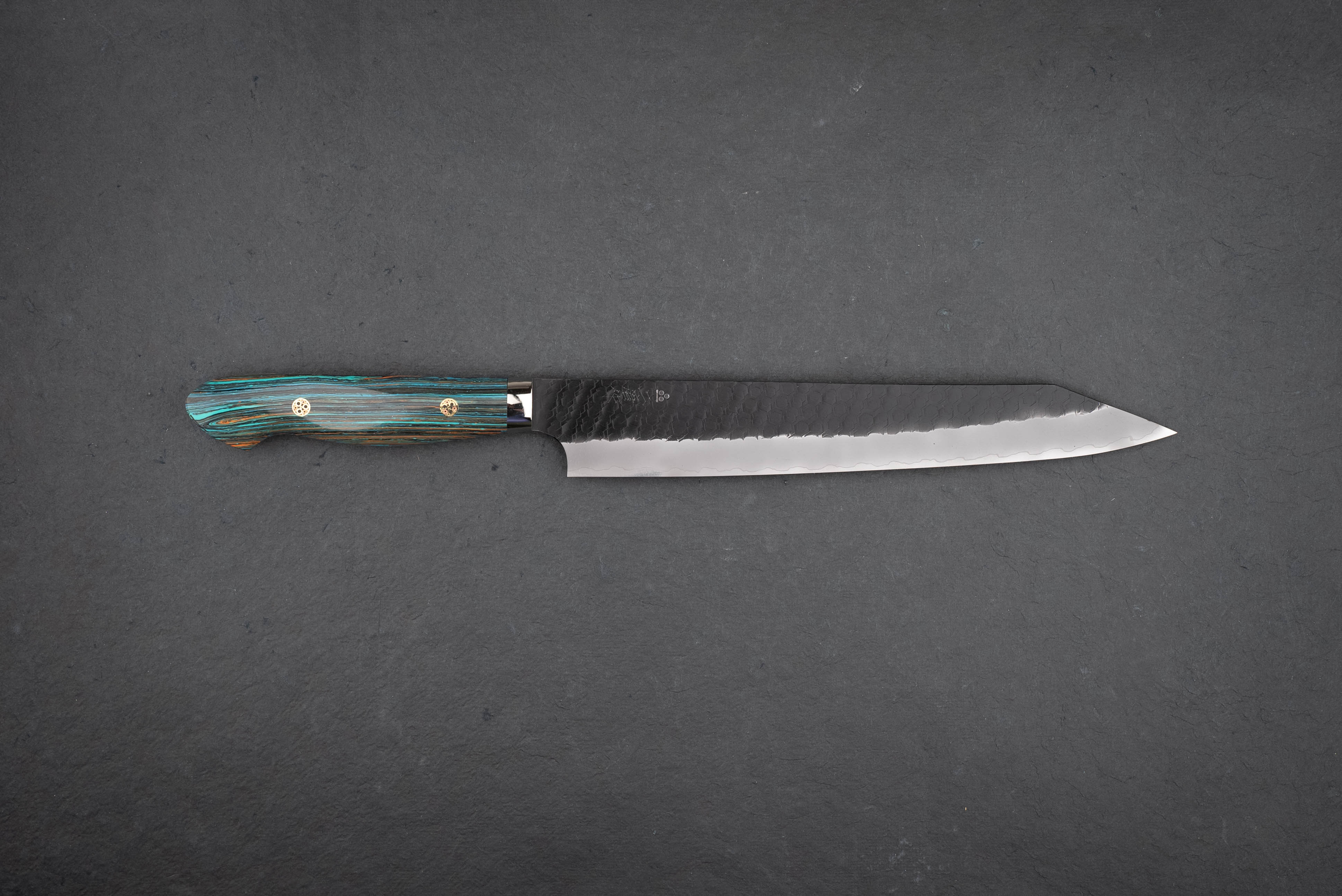 Nigara SG2 Kurouchi Tsuchime Western Kiritsuke Sujihiki Knife 255mm - Premium Japanese Steel Chef Knife for Slicing Meat, Sushi & Vegetables - Perfect for Professional Chefs & Home Cooking