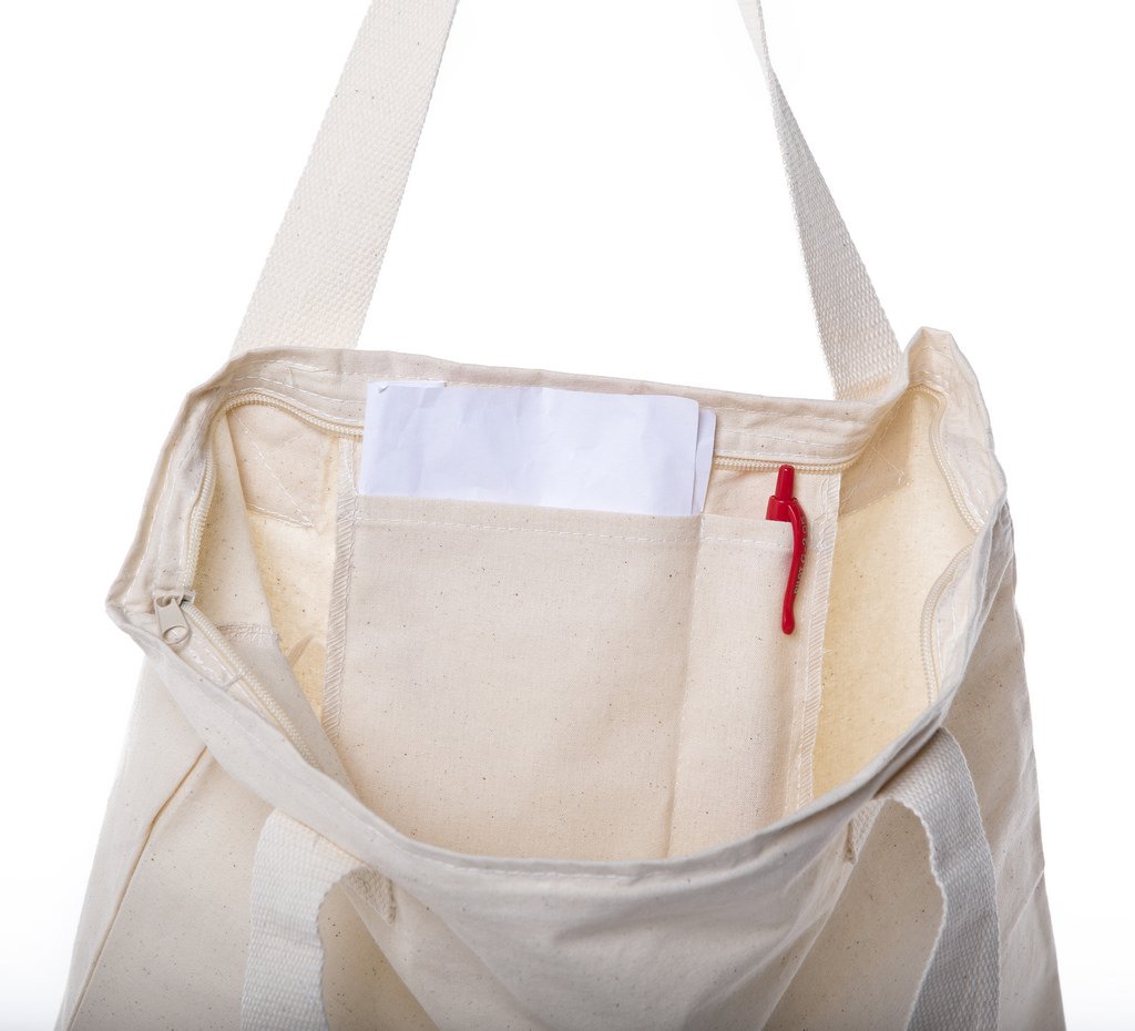 Mato & Hash Canvas Tote Bag with Zipper Closure & Interior Pocket - Durable & Stylish for Shopping, Beach, Work & Travel