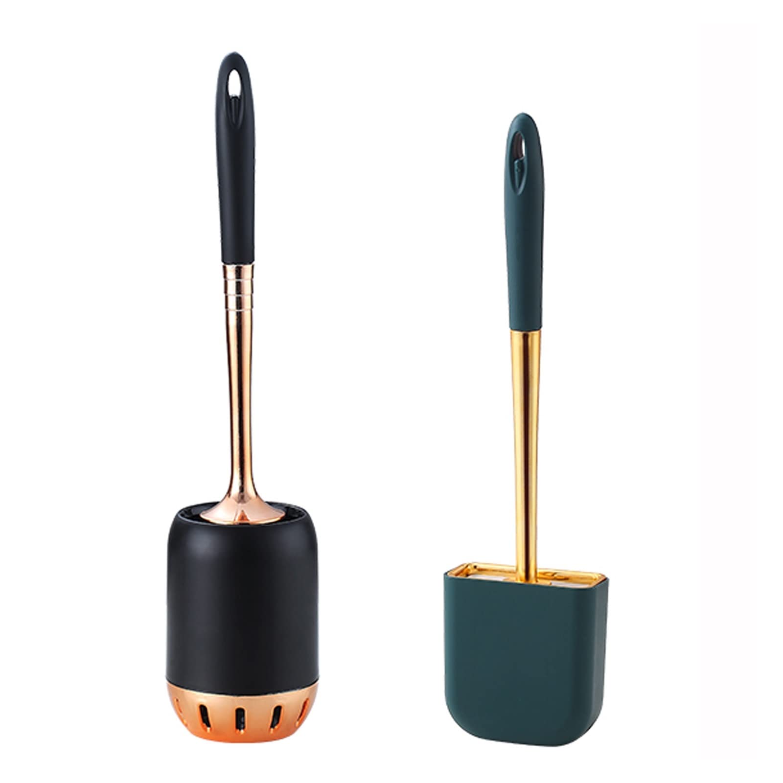 TOMYEUS Wall Mounted Toilet Brush Set - Punch-Free Design, Long Handle for Deep Cleaning, Durable Household Bathroom Accessories (Color: E) - Perfect for Small Bathrooms, RVs, and Apartments