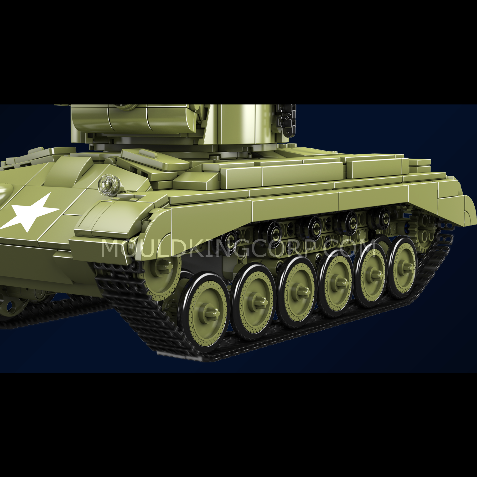 Mould King 20035 M26 Heavy Tank Building Blocks Set - 1,054 Pieces Military Model Kit for Adults & Teens | Perfect for Collectors, DIY Projects & War History Enthusiasts