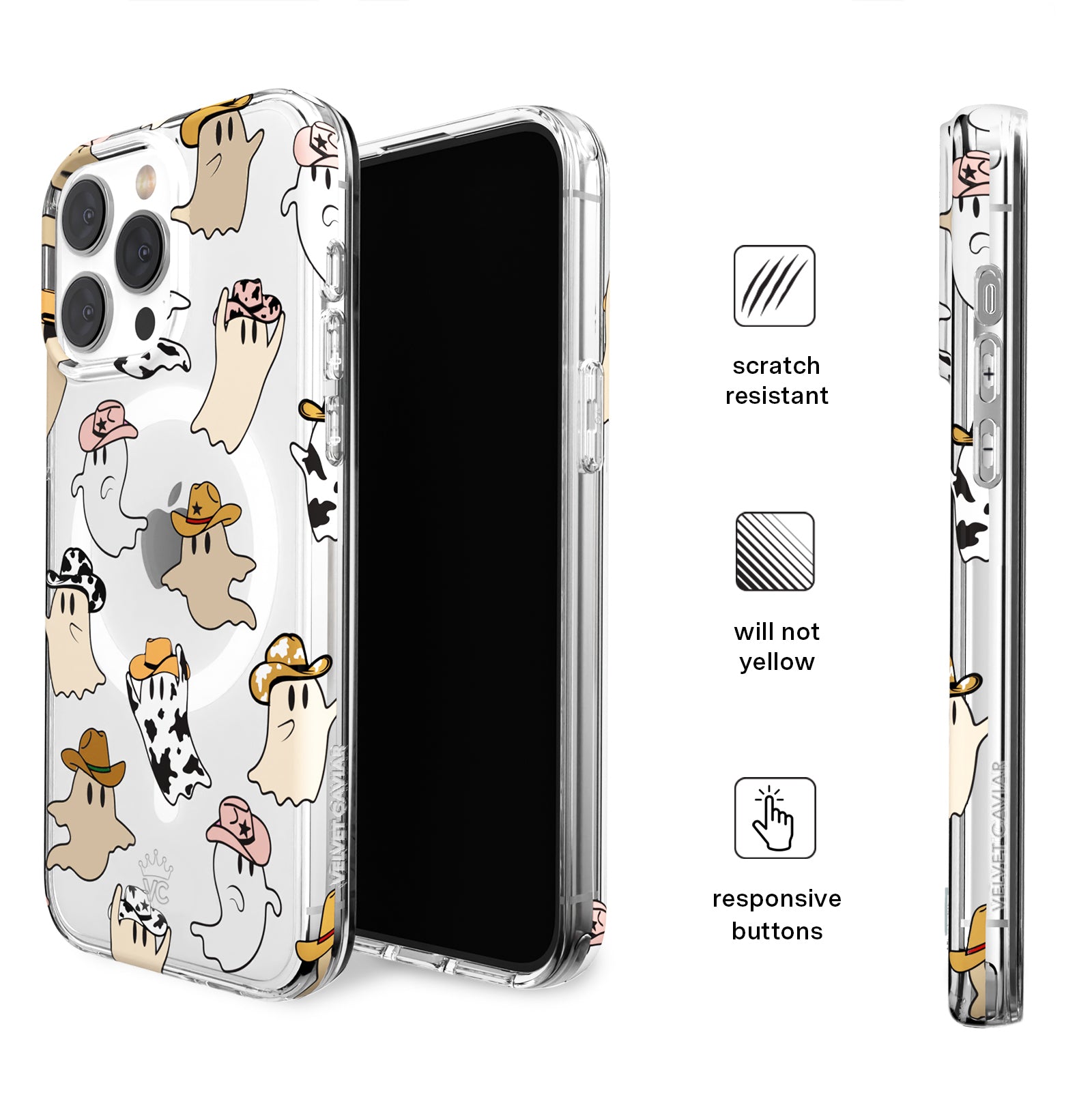 Ghosted Cowboys iPhone Case - Premium Protective Cover for iPhone 12/13/14/15 Pro Max - Western Design with Shockproof & Anti-Scratch Features - Perfect for Outdoor Adventures & Western Style Lovers