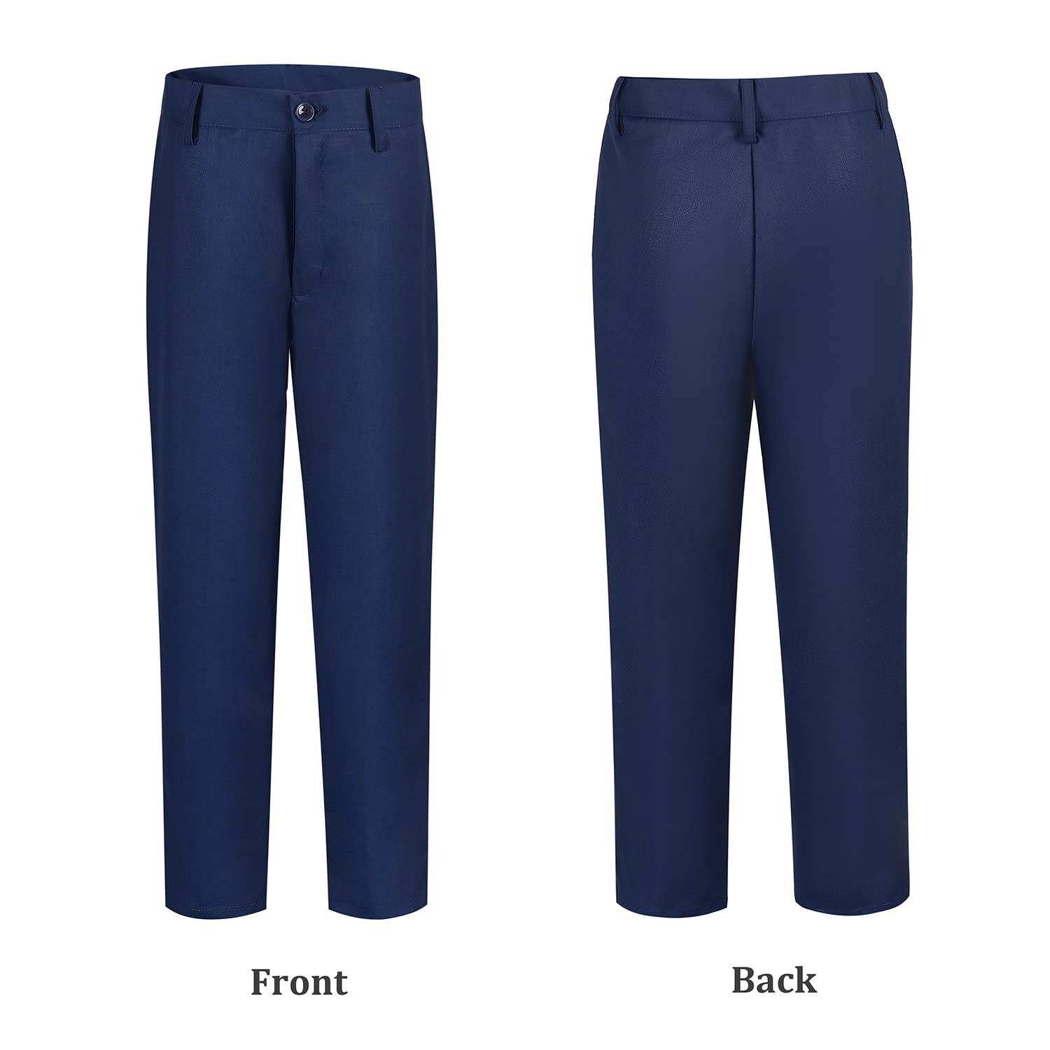 Boys Dress Pants with Adjustable Waist - Flat Front Formal Pants for Wedding, School Uniform & Special Occasions | Perfect for Church, Graduation & Dressy Events