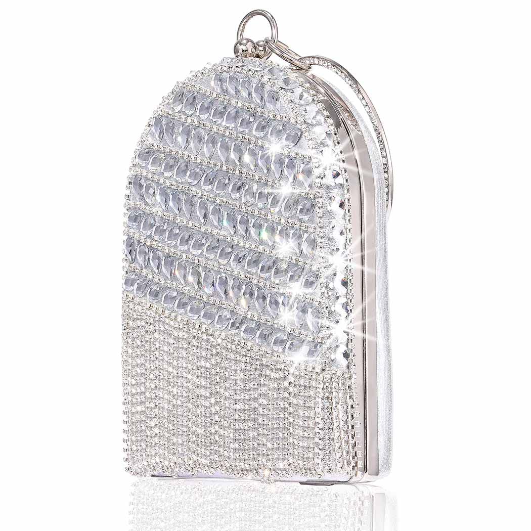 Yokawe Women's Rhinestone Clutch Purse - Sparkling Crystal Evening Bag with Tassel for Wedding, Prom, Party & Cocktail Events | Elegant Crossbody Handbag for Special Occasions