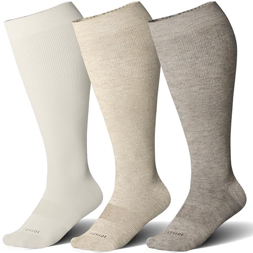 3 Pairs-cream/Beige/Brown