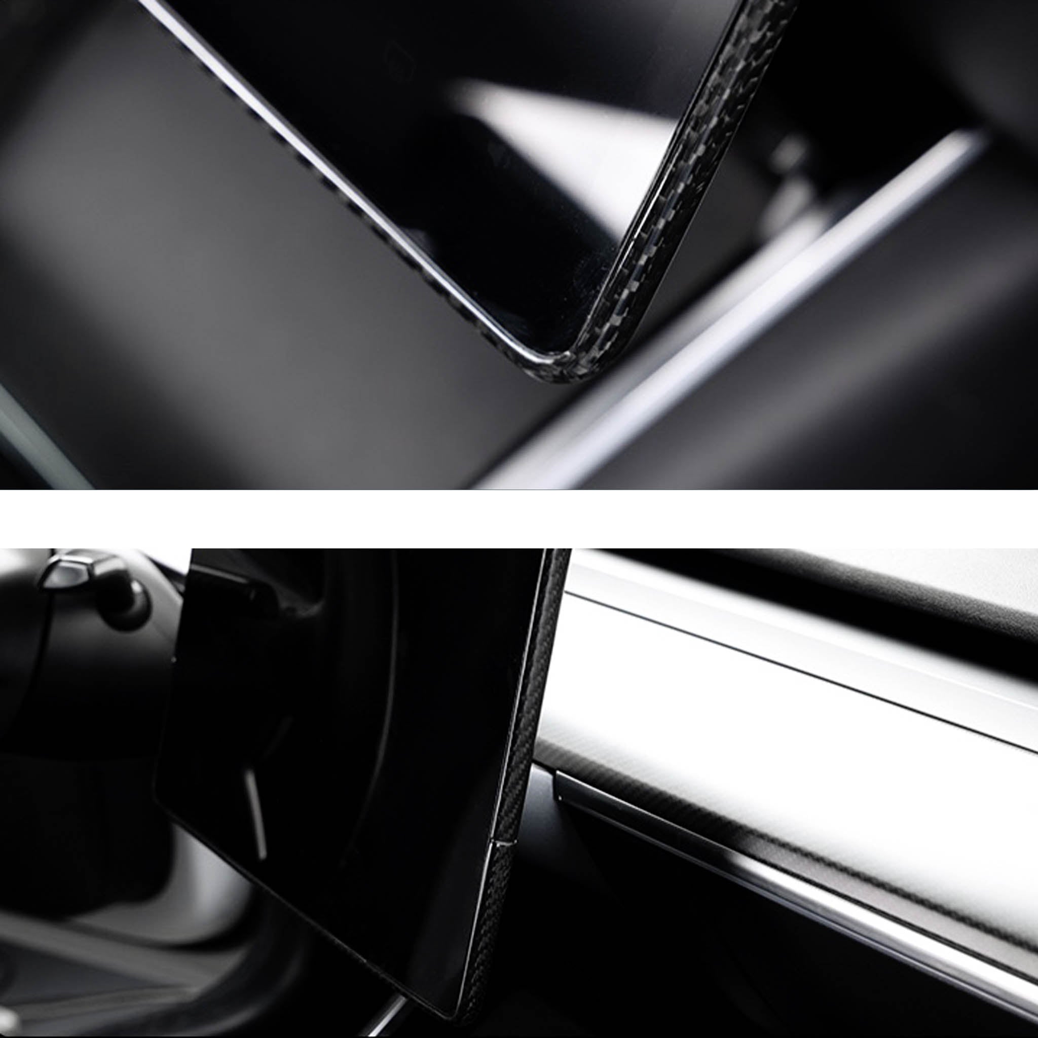 Premium Carbon Fiber Touchscreen Protector for Tesla Model 3/Y & 2024 Model 3 - Anti-Glare Screen Cover with Scratch Resistance - Perfect for Daily Driving & Road Trips
