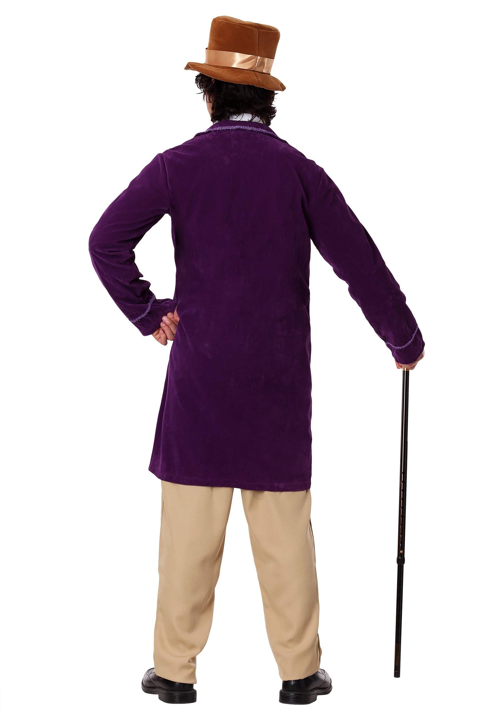 Purple Velour Jacket Costume for Men - Adult Candy Man Cosplay Outfit | Large Size | Perfect for Halloween, Cosplay & Themed Parties