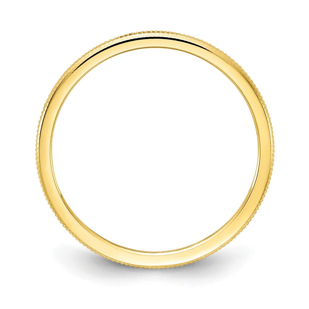 10K Yellow Gold, White Gold, or Rose Gold 1.2mm Milgrain Stackable Wedding Band Ring for Women - Elegant Jewelry for Bridal, Anniversary, and Everyday Wear | Jewels By Lux