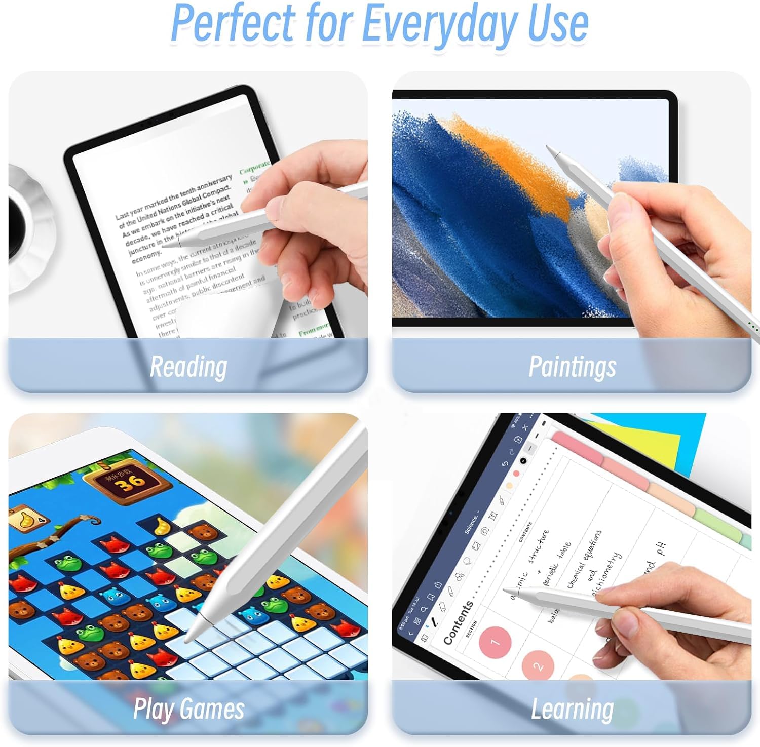 Premium Stylus Pen for iPad - Fast Charging Apple Pencil 1st Gen Replacement with Tilt Sensitivity & Palm Rejection - Compatible with iPad Pro 11