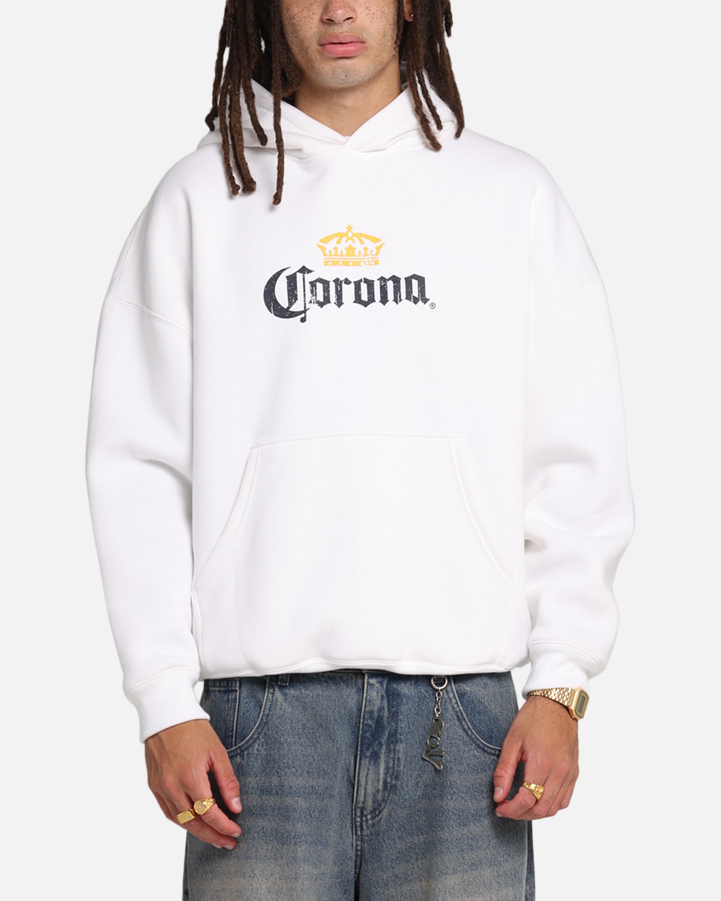 73 Studio Corona Premium Hoodie White - Soft & Comfortable Pullover Hooded Sweatshirt for Men & Women | Perfect for Casual Wear, Gym, Outdoor Activities & Street Style Fashion
