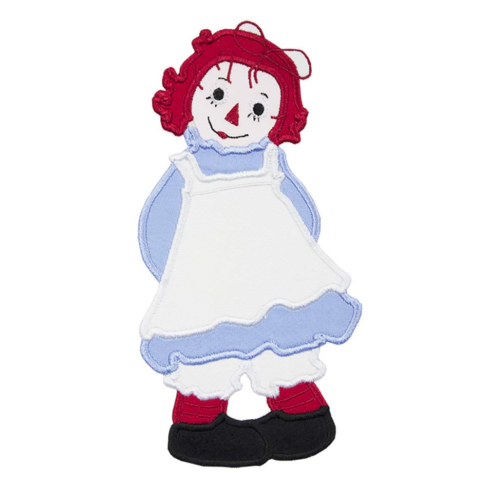 Raggedy Ann Sew On or Iron On Patch - Vintage Embroidered Applique for DIY Crafts, Jackets, Bags & Denim