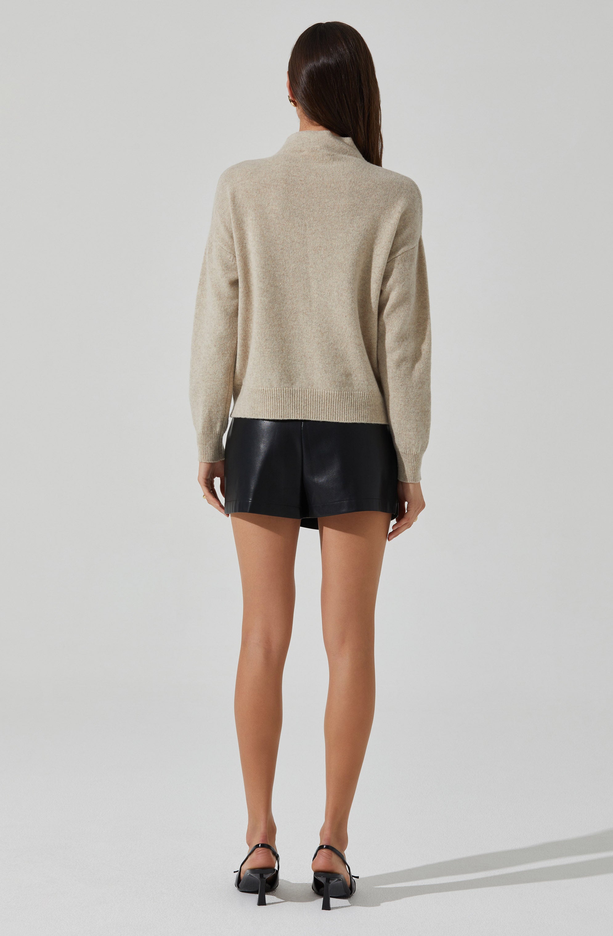 Adley Mock Neck Wool Sweater for Women - Soft Winter Knit Pullover - Perfect for Office, Date Night & Casual Outfits