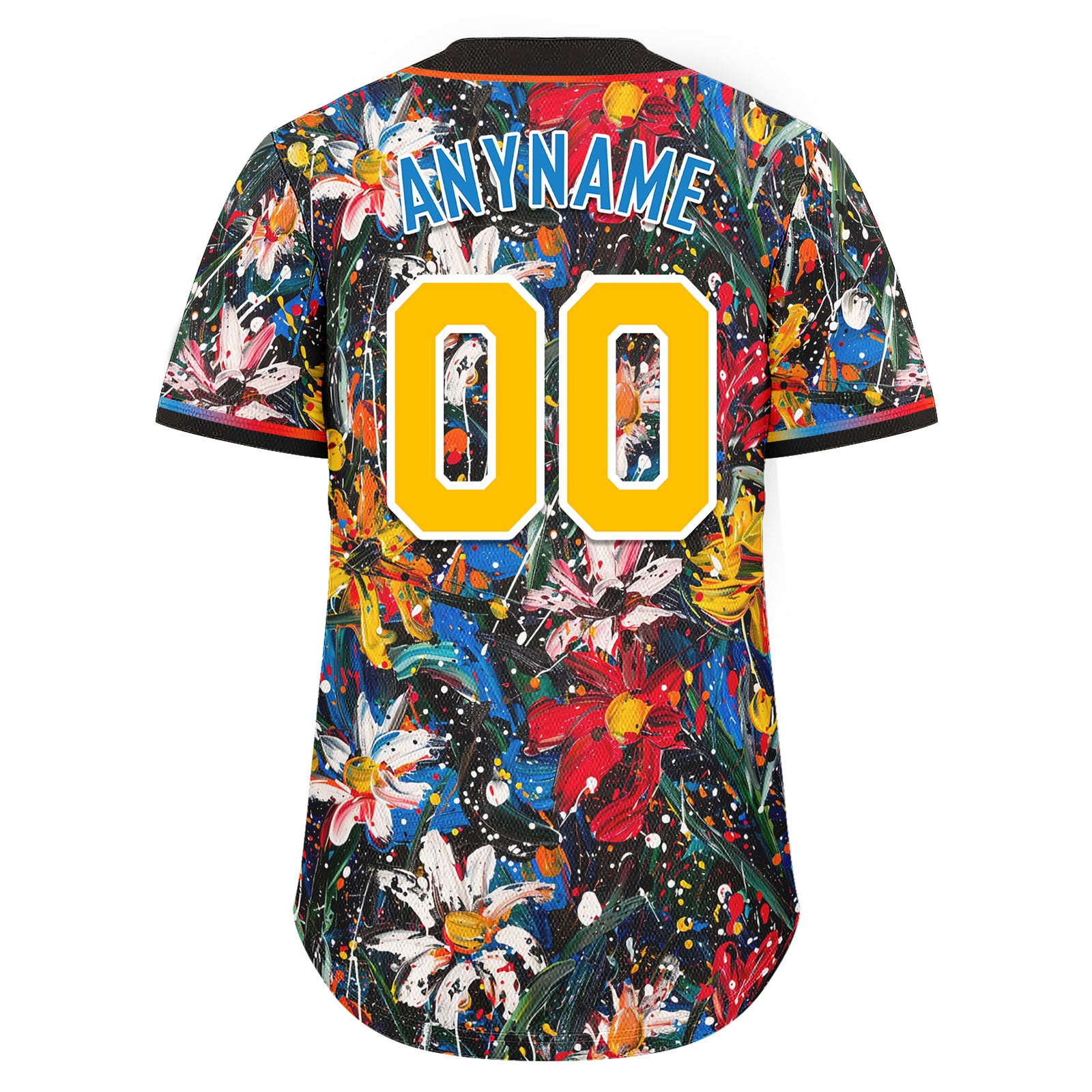 Custom Graffiti Floral Baseball Jersey - Personalized Abstract Design Authentic Sports Apparel BSBJ01 D020171 for Streetwear, Hip Hop Fashion & Team Uniforms