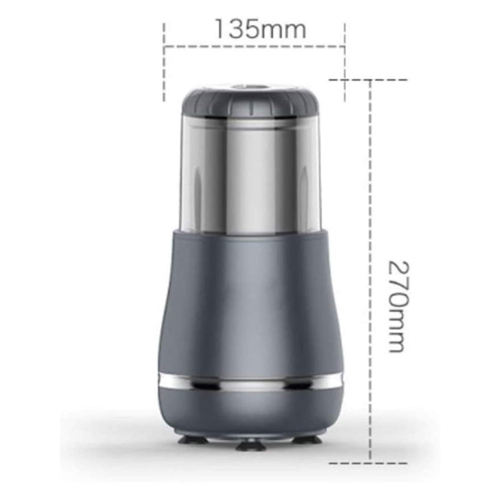 Electric Spice and Coffee Grinder with Detachable Cup - Stainless Steel Blades (SUS304) - Easy to Clean - Perfect for Kitchen, Camping & Travel