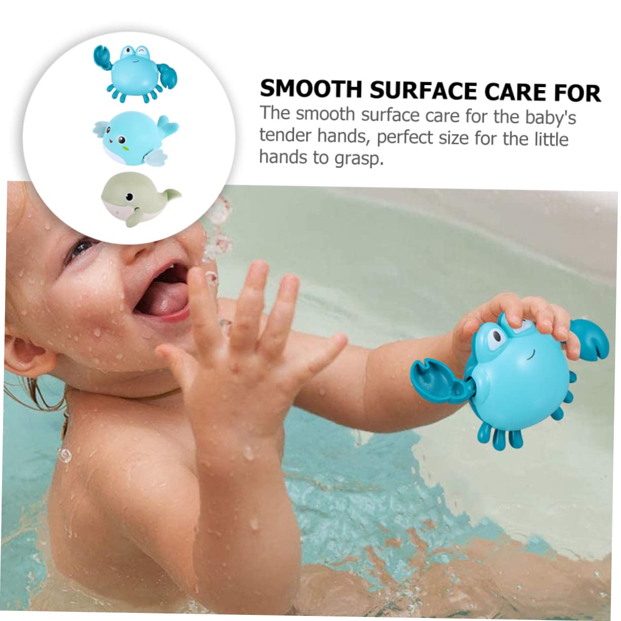 Totority 3-Piece Plastic Bathtub Toy Set for Kids - Fun Bath Time Playthings, Durable Bath Toys for Toddlers & Babies - Perfect for Water Play, Sensory Development & Bathtub Fun