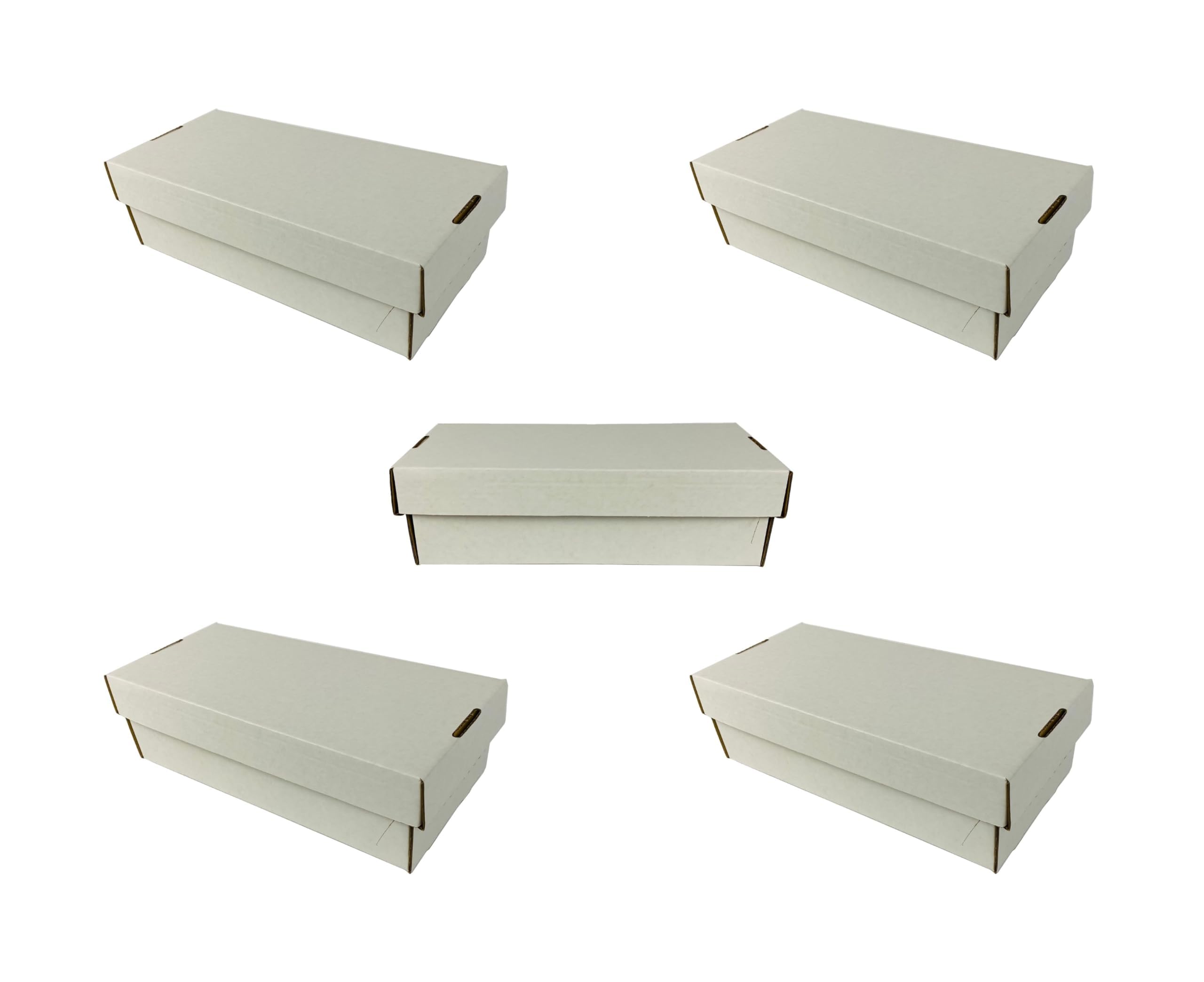 MAX PRO 5-Pack 2 Row Shoe Storage Box (1600 Count) - Heavy Duty Cardboard Trading Card Organizer for Baseball, Football, Basketball, Hockey, NASCAR Cards - Perfect for Sports Memorabilia & Gaming Card Collection - Ideal for Home Organization & Display