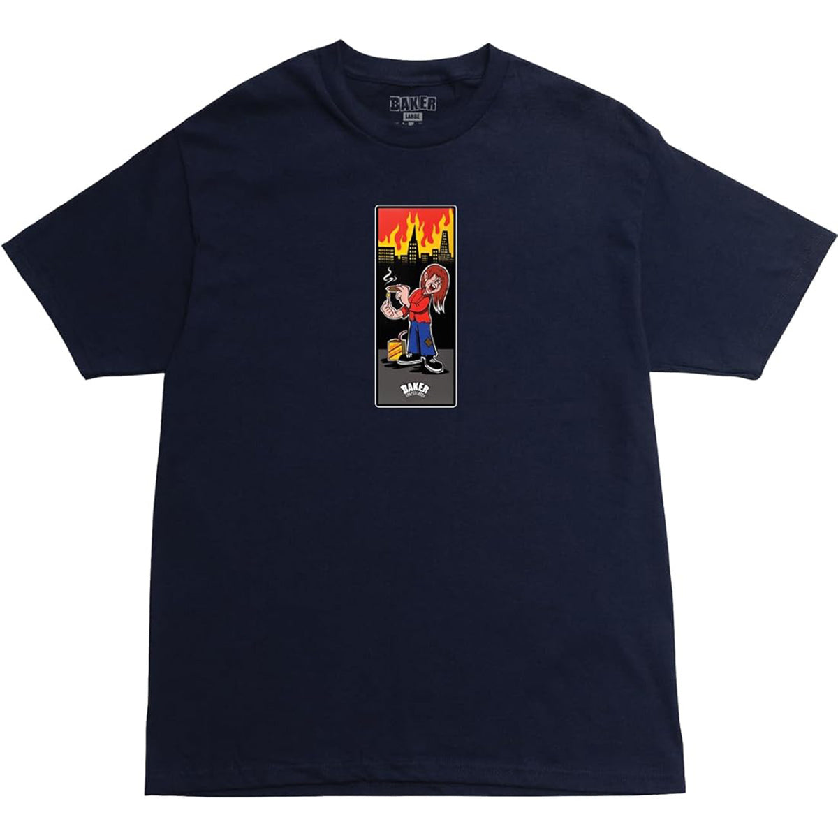 Baker Lampwick Tee Navy - Soft Cotton Crewneck T-Shirt for Men | Casual Wear, Street Style & Everyday Comfort