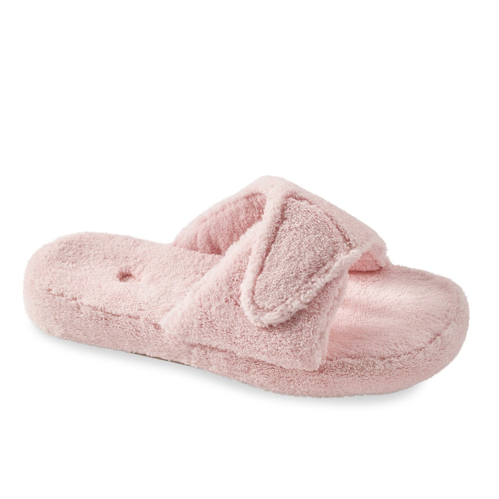 Women's Adjustable Spa Slide Slippers with Cloud Contour® Cushioning - Soft House Slippers for Relaxation, Lounging & Post-Spa Comfort