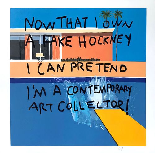 HOCKNEY X CB HOYO Fake Collector Art Print - Limited Edition Wall Decor for Home & Office - Perfect for Modern Living Rooms, Bedrooms & Creative Spaces