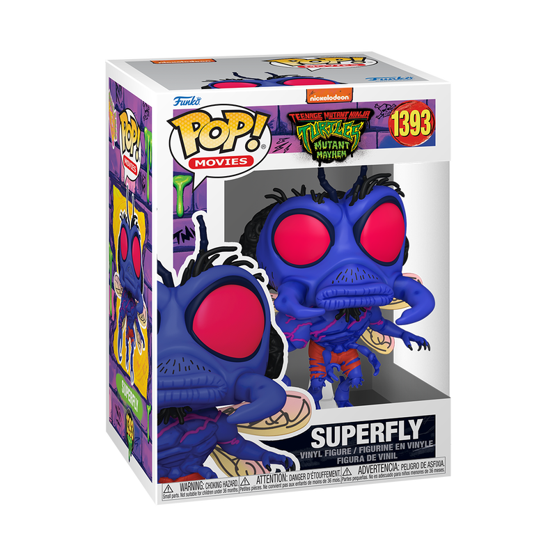 Superfly Funko Pop TMNT Mutant Mayhem #1393 with Protector Case - Teenage Mutant Ninja Turtles Collectible Figure for Display & Gifts