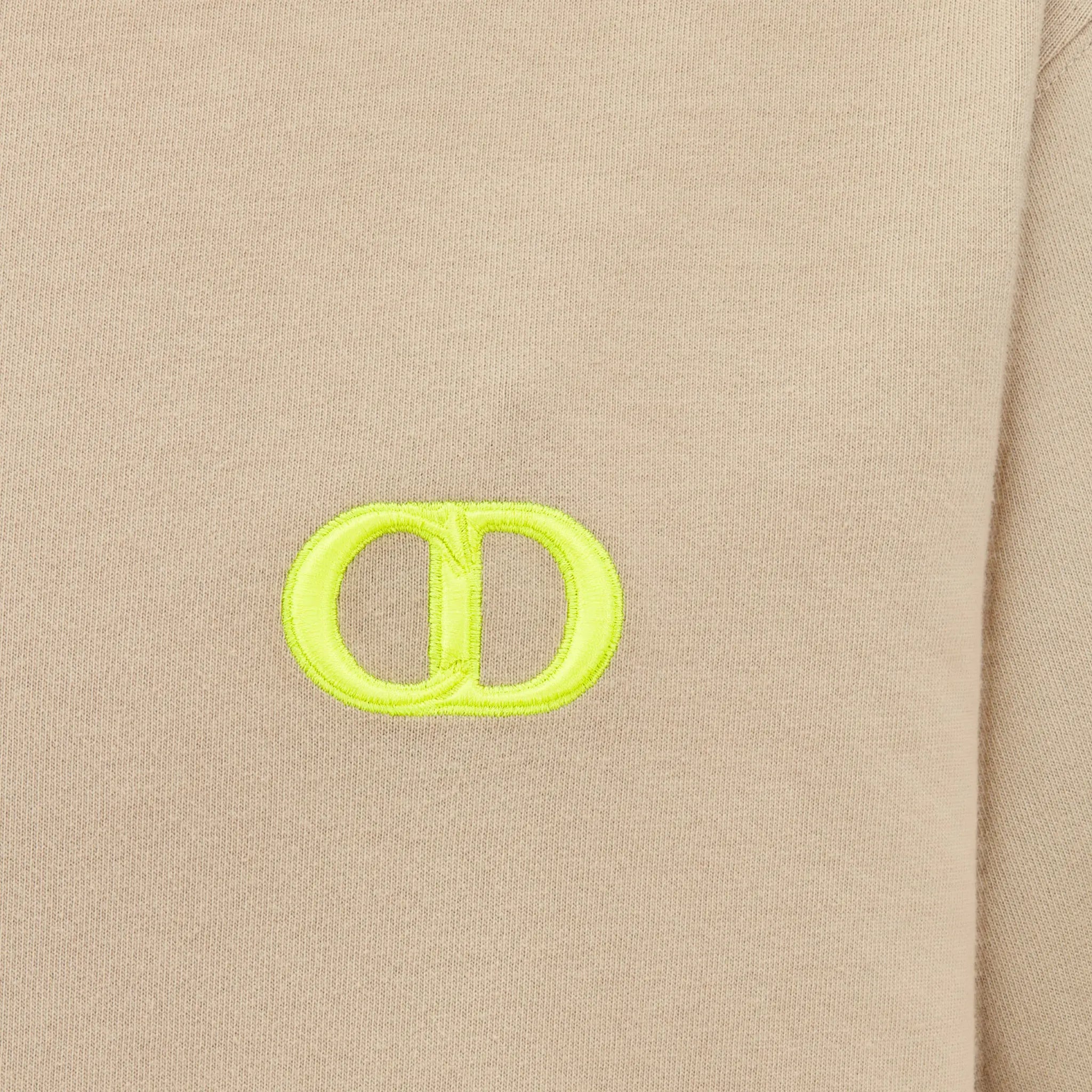 Dior CD Icon Relaxed Fit Cotton Beige T-Shirt for Men - Casual Luxury Tee for Everyday Wear, Street Style & Summer Outfits