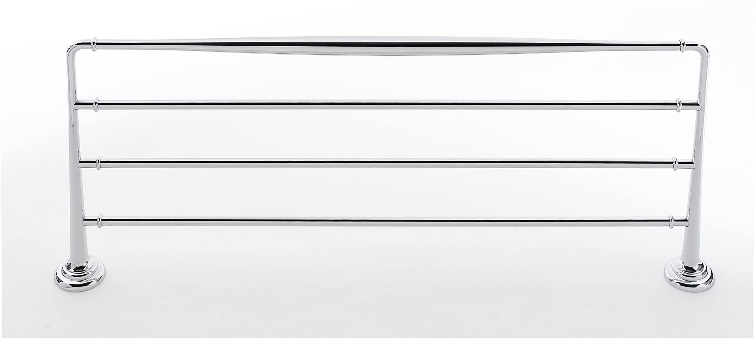 Polished Brass Wall Mounted Towel Rack - Bathroom & Kitchen Organizer for Hand Towels, Dish Towels & Washcloths | Rust-Resistant & Space-Saving Design