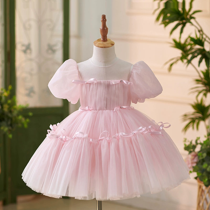 Elegant White Lace Baby Girl First Communion Dress & Toddler Flower Girl Prom Dress - Perfect for Church Ceremonies, Baptisms, and Special Occasions