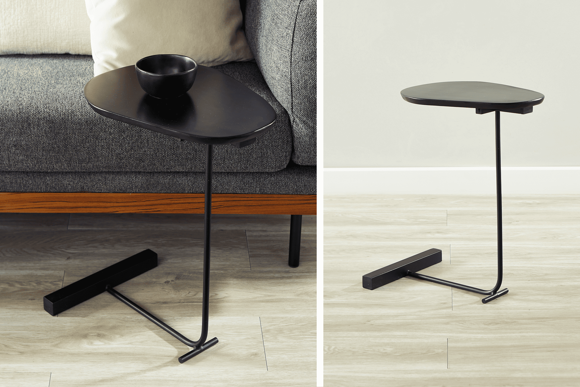 Round Side Table with Drop Leaf - Small Accent Table for Living Room, Bedroom, or Office - Perfect for Small Spaces & Extra Seating