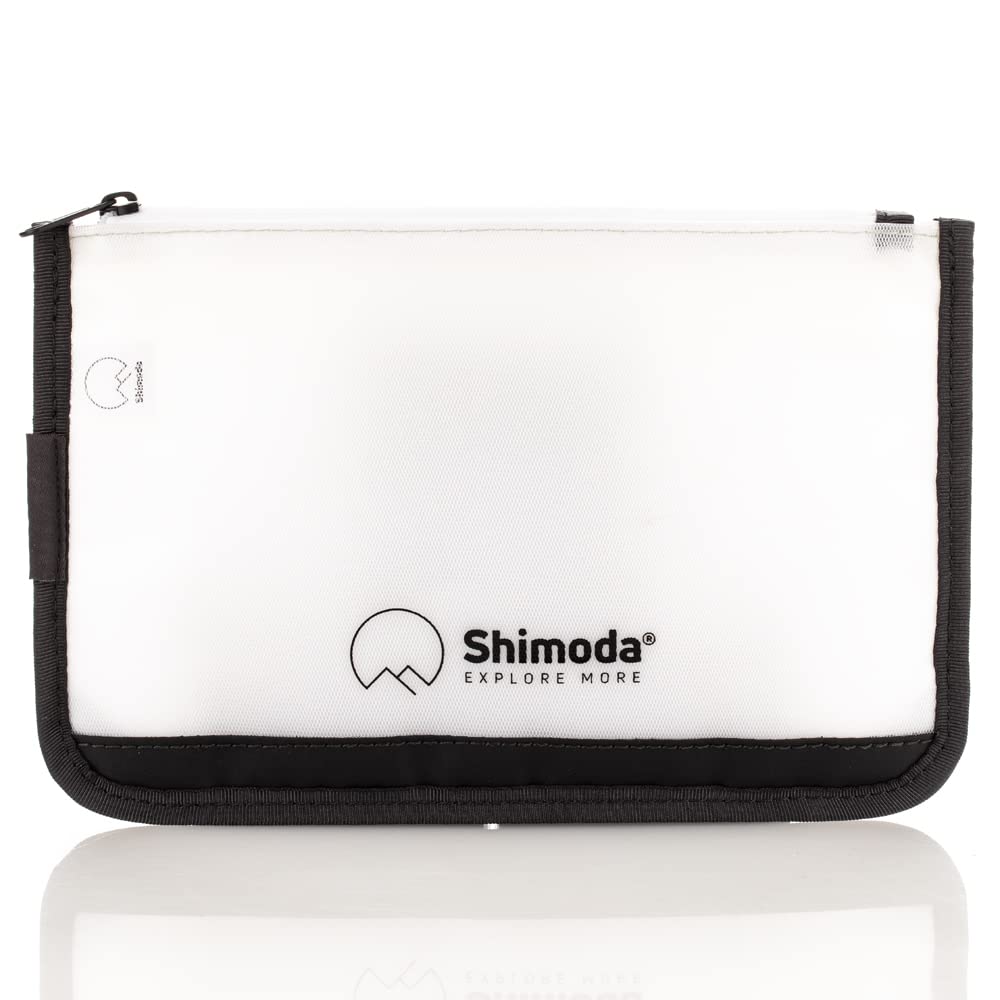 Shimoda Travel Pouch - Waterproof Organizer for Face Masks, Toiletries & Essentials - Compact Black Storage Bag (520-228) - Perfect for Air Travel, Camping & Daily Commute