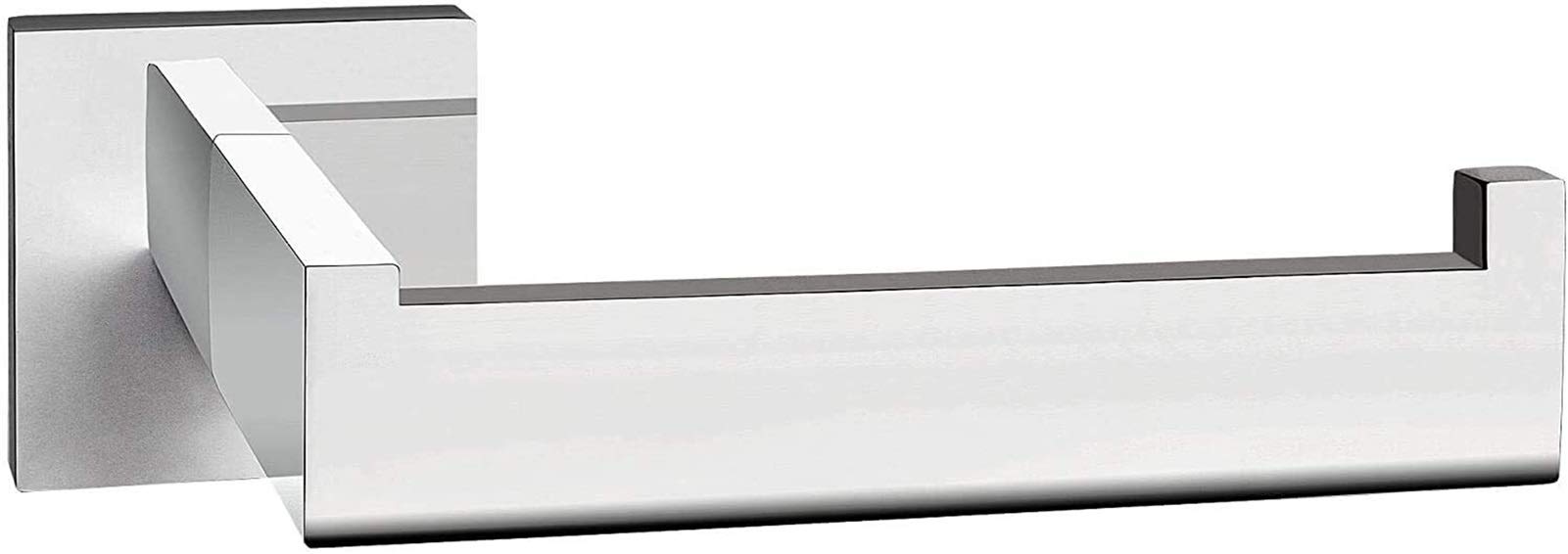 304 Stainless Steel Brushed Toilet Paper Holder - Square Base Bathroom Tissue Roll Holder - Rustproof & Durable - Perfect for Home, Office, Hotel & RV Bathroom Organization