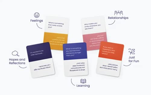 Kids Reflection Cards - 52 Thought-Provoking Question Cards for Children to Share Stories, Express Feelings & Explore Dreams | Perfect for Family Bonding, Classroom Activities & Emotional Development
