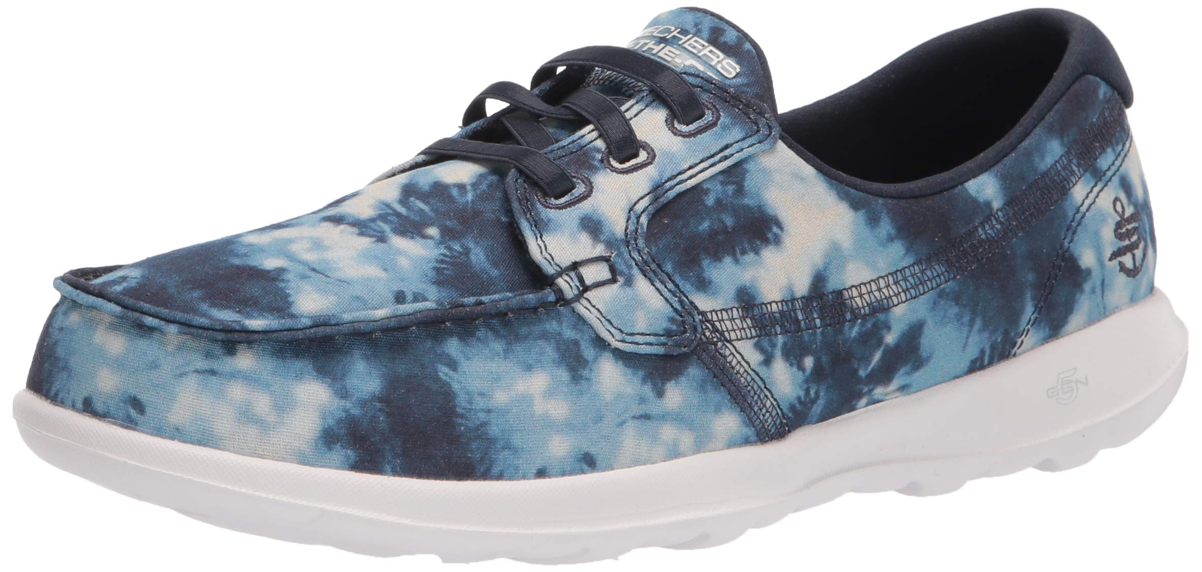 Skechers Women's Go Walk Lite Tie Dye Boat Shoes - Comfortable Slip-On Walking Shoes for Women | Perfect for Casual Wear, Travel & Everyday Comfort