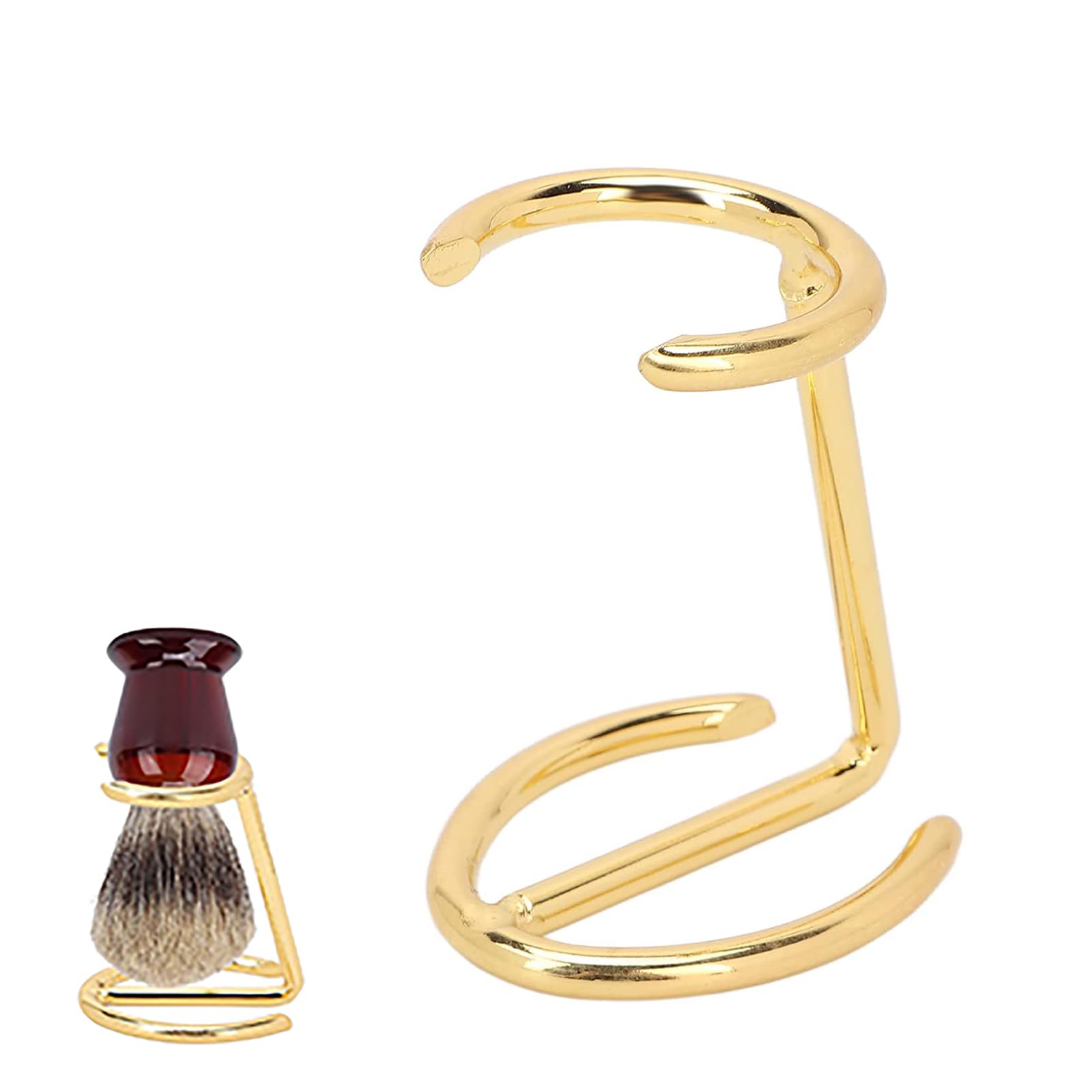 ZBJBinCH Shaving Stand - Stainless Steel Razor & Brush Holder for Men's Grooming (Golden)