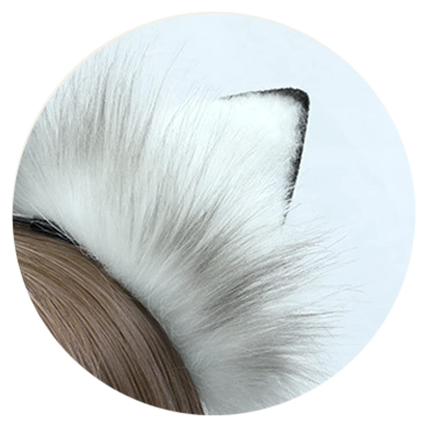 Faylay Women's Faux Fur Animal Ear Headband - Cute Dog Ear Hair Accessories for Cosplay, Halloween, Costume Parties & Daily Fashion