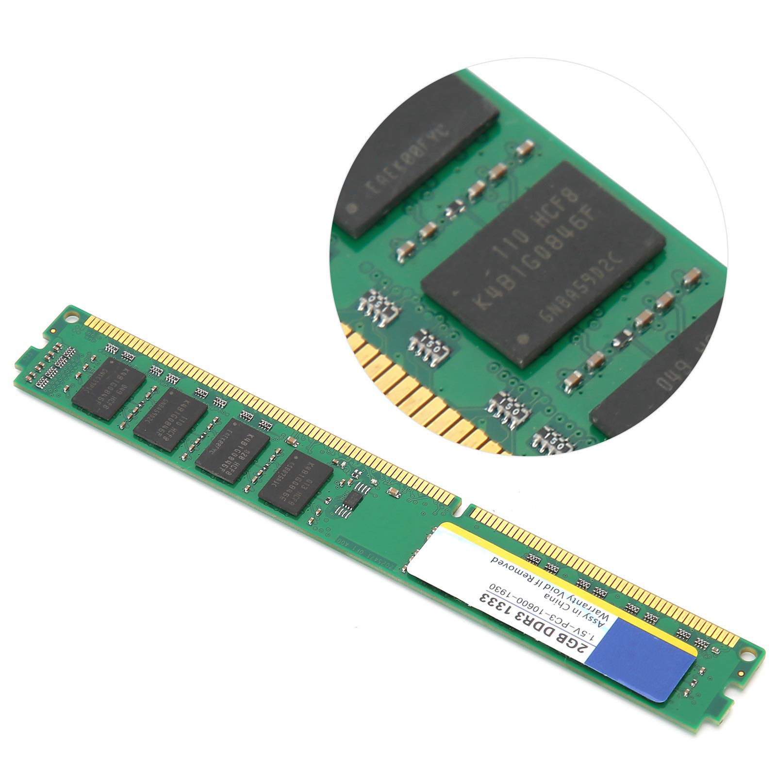 2GB DDR3 1333MHz PC3-10600 240-Pin 1.5V Memory Module for Desktop & Laptop Upgrade, Enhance Performance for Gaming, Multitasking, and Office Work