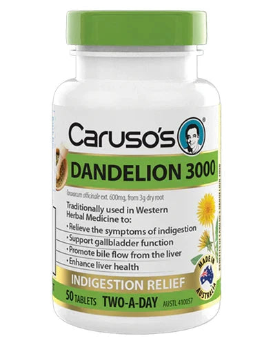Carusos Dandelion 3000 - Premium Organic Dandelion Root Tea for Detox & Digestion | Herbal Wellness Drink for Liver Cleanse & Weight Management | Perfect for Morning Rituals & Relaxation Time