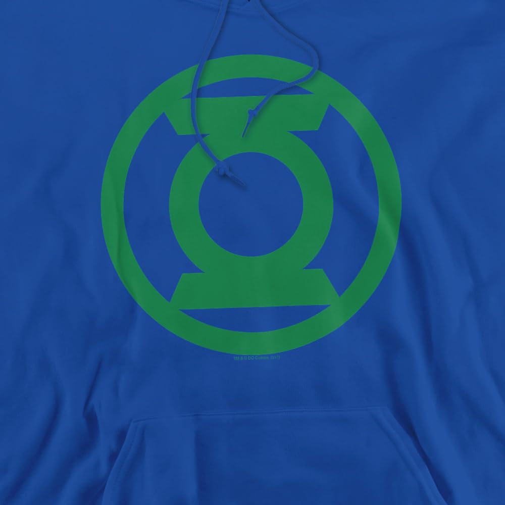 Trevco Green Lantern Emblem Unisex Hoodie for Men & Women - Cozy Pullover Sweatshirt for Superhero Fans, Casual Wear & Comic Con Events