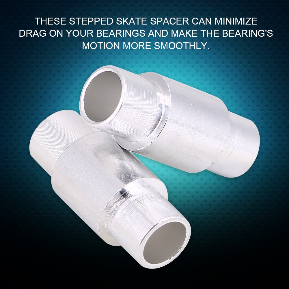 10Pcs Aluminum Wheel Bearing Spacers for Skateboards - 8mm & 6mm Axle Fit - High-Speed Inline Skating & Longboard Spacers - Perfect for Smooth Rides & Precision Performance