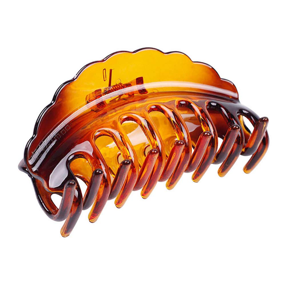 2PCS Crystal Plastic Hair Claw Clips - Non-Slip Banana Jaw Clips for Women, Hair Clamps for Thick Hair, Hair Grip Clips for Indoor & Outdoor Use - Perfect for Work, Gym, Beach and Daily Styling