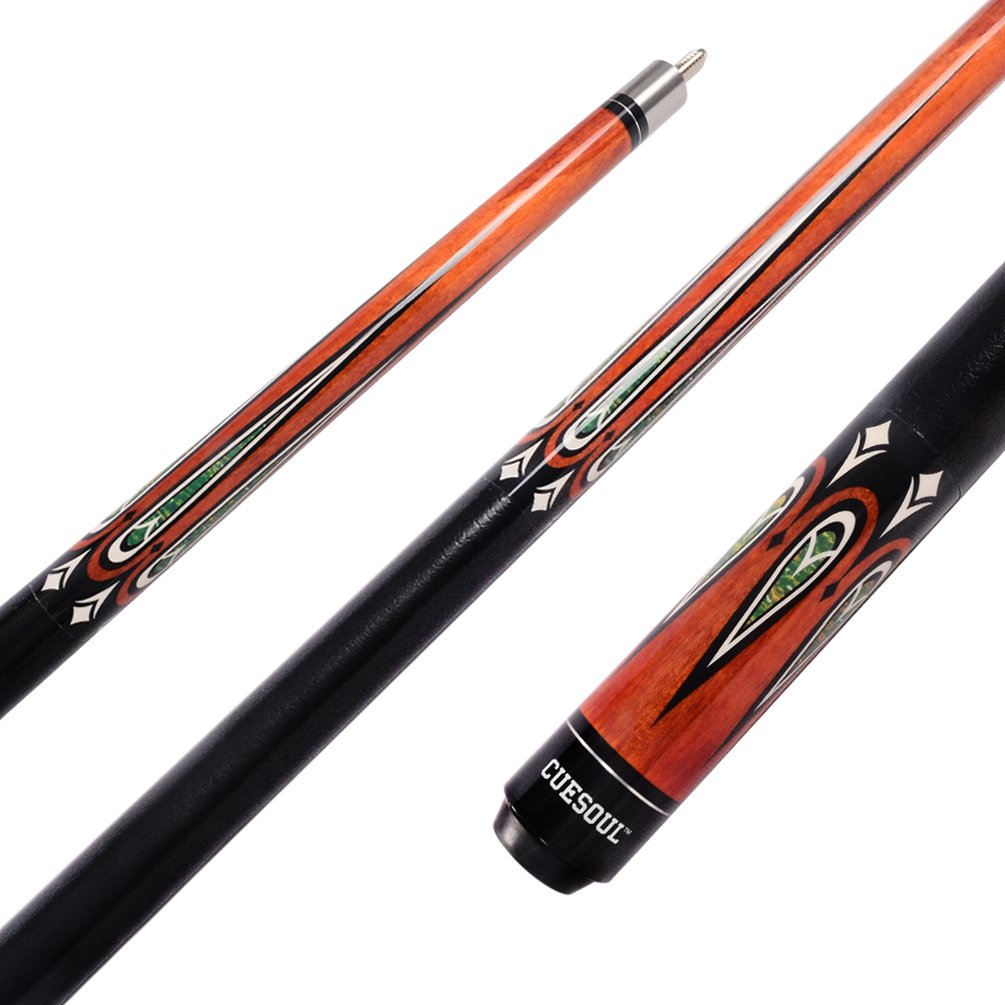 CUESOUL 2-Piece House Bar Pool Cue Sticks Set with Hard 2x2 Pool Cue Case - Professional Billiard Accessories for Home, Bars & Game Rooms | Perfect for Casual Play & Tournament Practice
