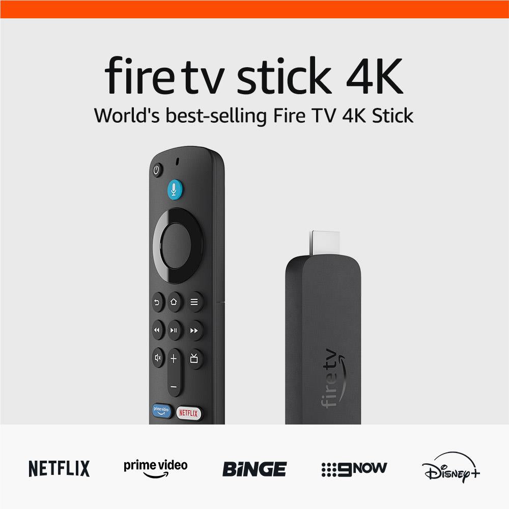 Amazon Fire TV Stick 4K Streaming Device (2024 Latest Model) - Watch Movies, Live TV & Sports in Ultra HD | Works with Alexa Voice Remote