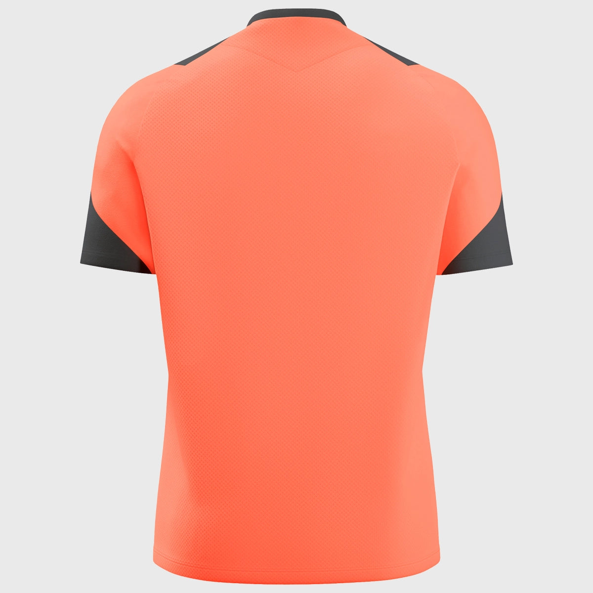 Macron Barbarians Rugby Staff Poly Dry Tee Coral 2025 - Breathable Quick-Dry Rugby Shirt for Training & Matches - Perfect for Rugby Fans and Players